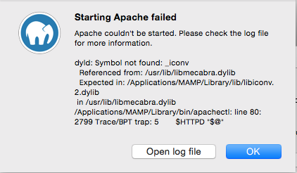 MAMP error Yosemite